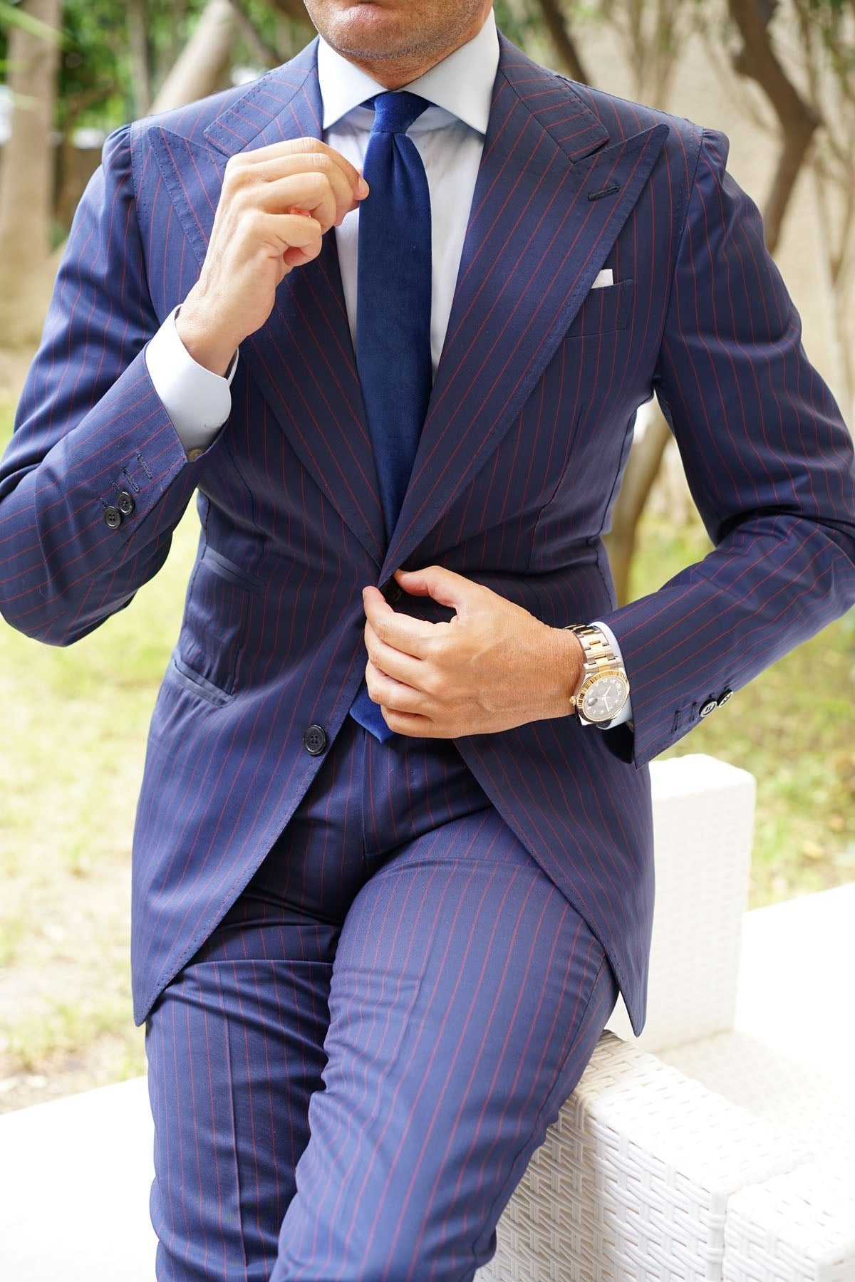 royal blue slim tie