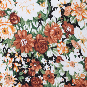 San Pietro Orange Floral Pocket Square