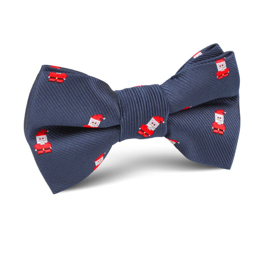 Santa Claus Pixel Christmas Kids Bow Tie