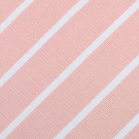 Santorini Pink Blush Striped Linen Pocket Square