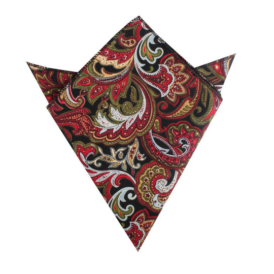 Sao Paulo Paisley Red Pocket Square