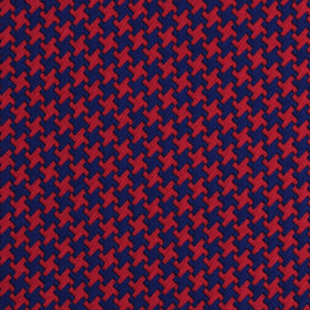 Scarlet Red Houndstooth Pocket Square