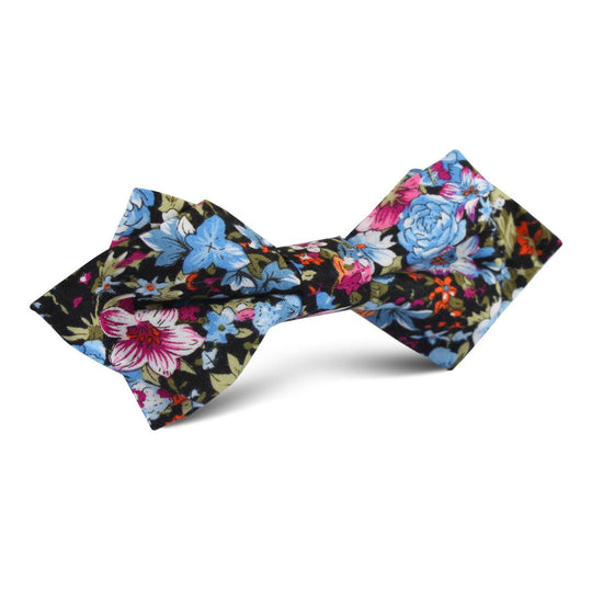 Scoglio D'Africa Violet Floral Diamond Bow Tie