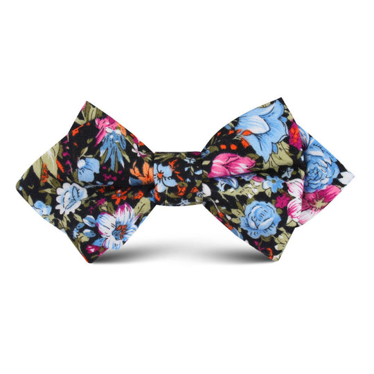 Scoglio D'Africa Violet Floral Kids Diamond Bow Tie