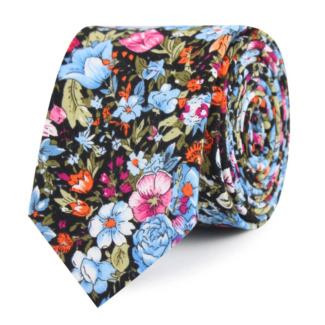Scoglio D'Africa Violet Floral Slim Tie