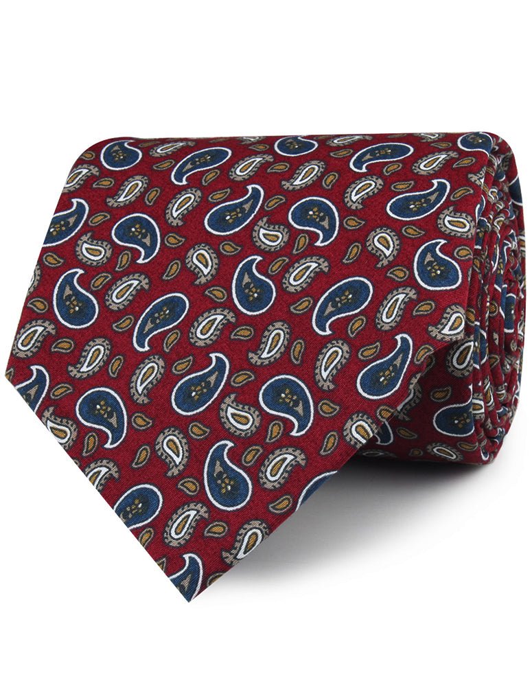 Shah of Iran Burgundy Paisley Neckties
