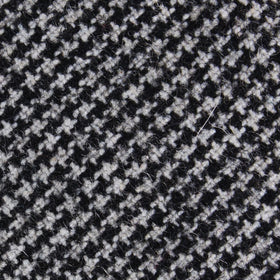 Sheepish Black Houndstooth Wool Pocket Square