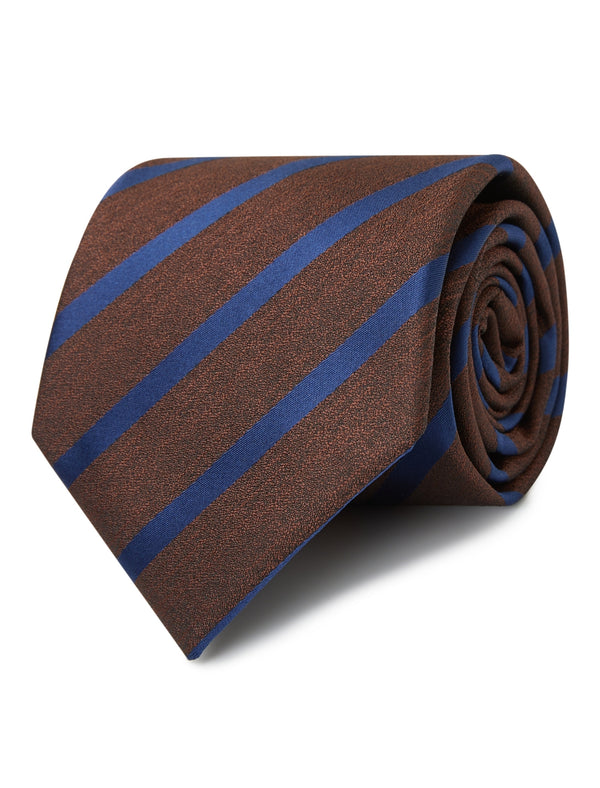 Siena Chestnut Navy Stripe Tie