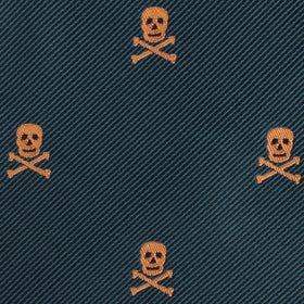 Skull & Crossbones Green Pocket Square