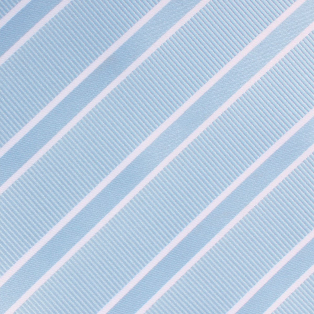 Sky Light Blue Double Stripe Skinny Tie Fabric