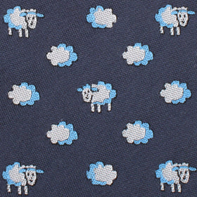Sleepy Sheep Grey Pocket Square