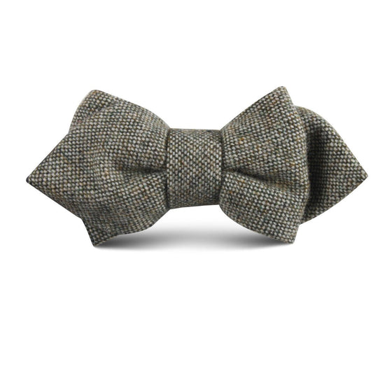 Southdown Donegal Green Wool Kids Diamond Bow Tie
