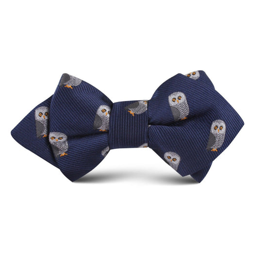 Southern Grey Owl Kids Diamond Bow Tie