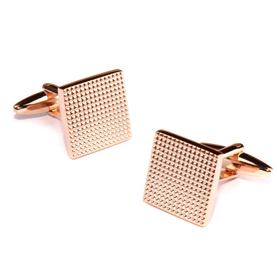 Square Studded Rose Gold Cufflinks