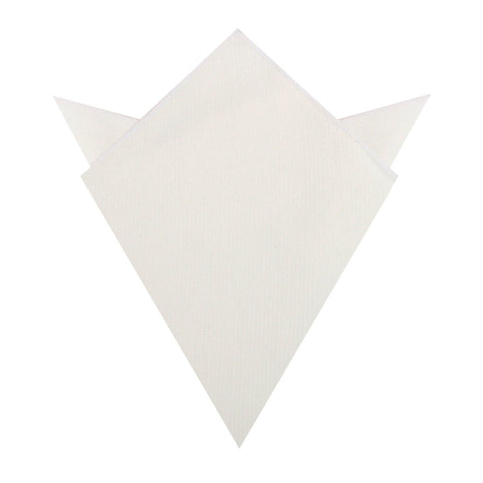 Stark White Twill Linen Pocket Square