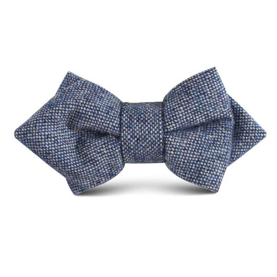 Suffolk Donegal Blue Wool Kids Diamond Bow Tie