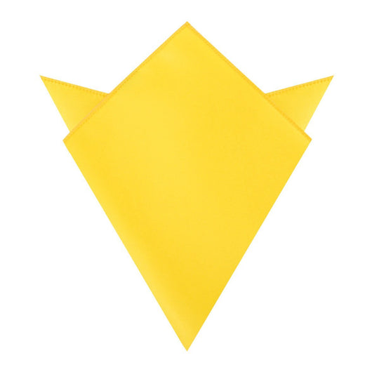 Sunflower Chrysanthemum Yellow Satin Pocket Square