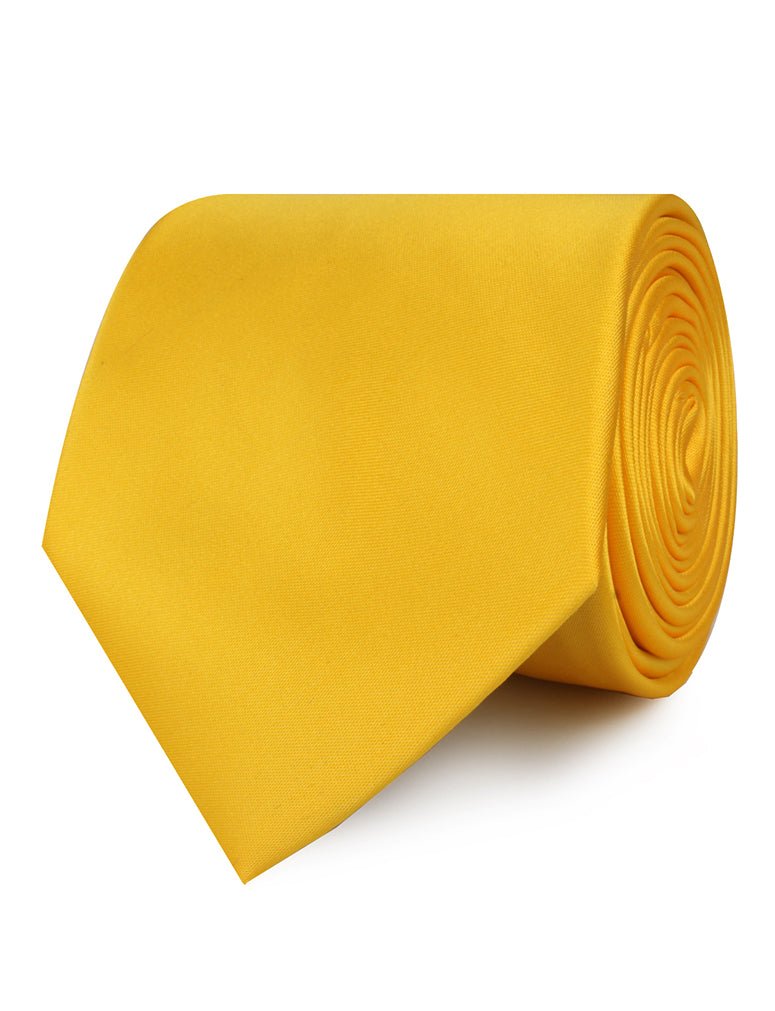 Sunflower Yellow Satin Necktie Wedding Ties for Men OTAA — free download