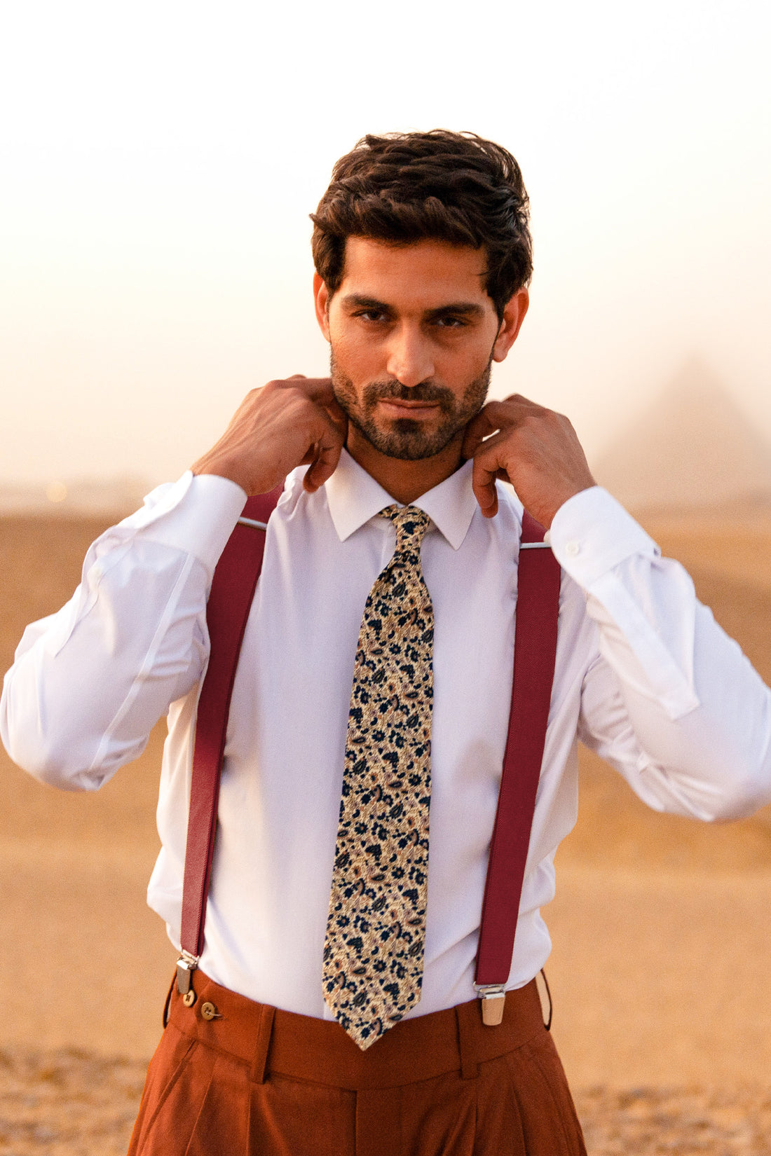Burgundy Suspender Braces | Men's Suspenders | Burgundy Suspenders