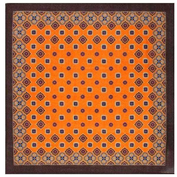 The Merchant of Venom Orange Wool Pocket Square