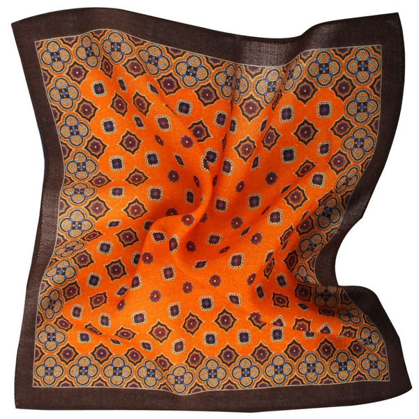 The Merchant of Venom Orange Wool Pocket Square