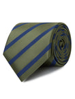 The Olive Admiral Navy Striped Tie