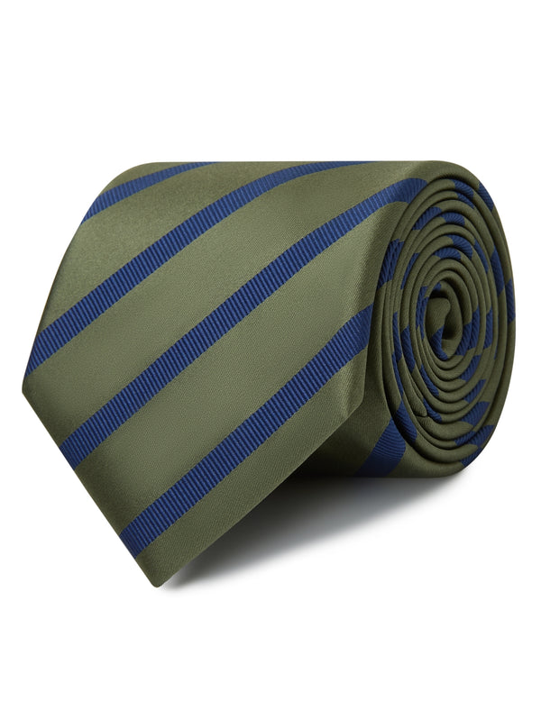 The Olive Admiral Navy Striped Tie