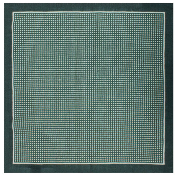 The Wizard of Menlo Park 'Thomas Edison' Green Wool Pocket Square