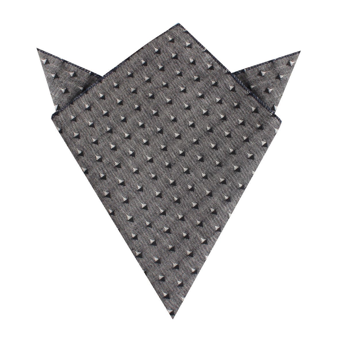 Inception Black Linen Pocket Square | Mens Squares Handkerchiefs | OTAA