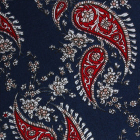 Trasimeno Blue with Red Paisley Pocket Square