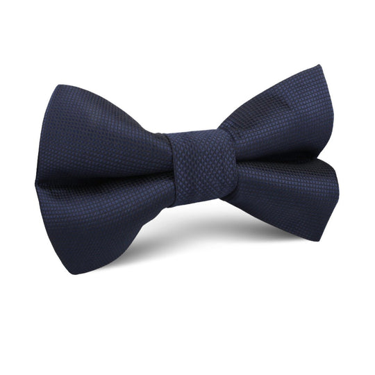 Trivieres Navy Blue Diamond Kids Bow Tie