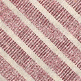 Turkish Delight Red Stripe Linen Pocket Square
