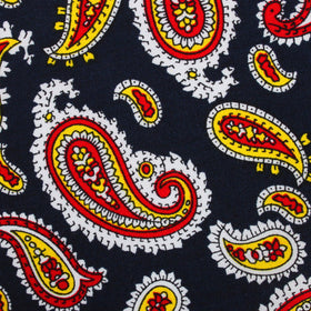 Vulcano Red & Yellow Paisley Pocket Square