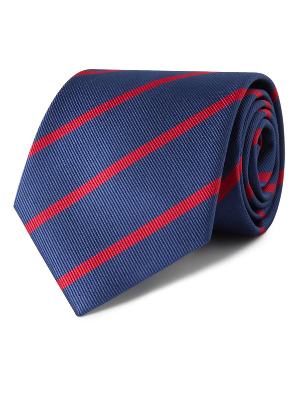 Watters Navy Crimson Stripe Tie