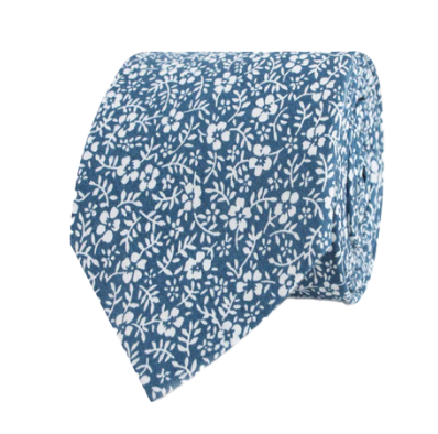 White Orchid Floral Tie