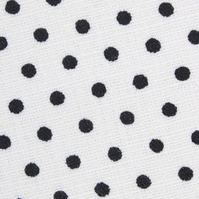 White with Black Polkadot Cotton Pocket Square