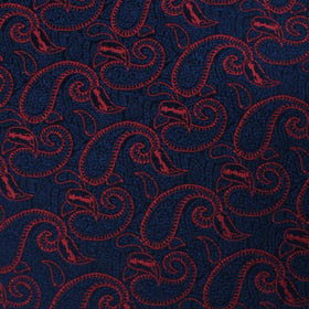 Yazd Red Paisley Pocket Square