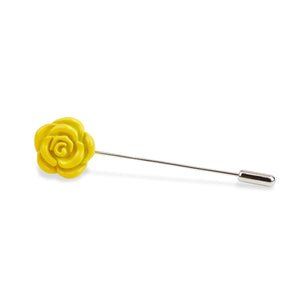 Yellow Rose Metal Lapel Pin