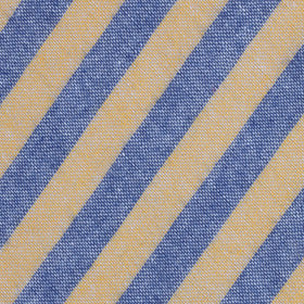 Yellow & Blue Bengal Linen Pocket Square