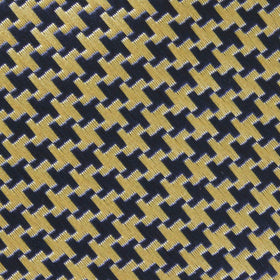 Yellow Houndstooth Pocket Square