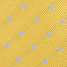 Yellow on Blue Pin Dots Pocket Square
