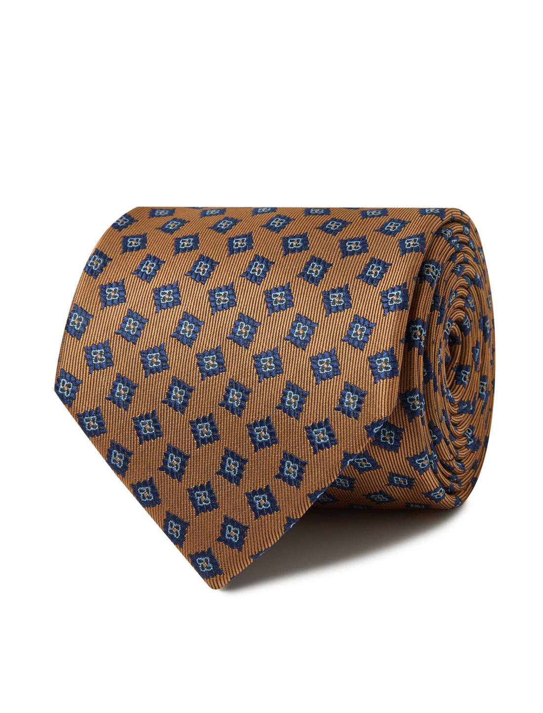 Crestwood Autumn Blue Necktie - blue pattern detail - OTAA