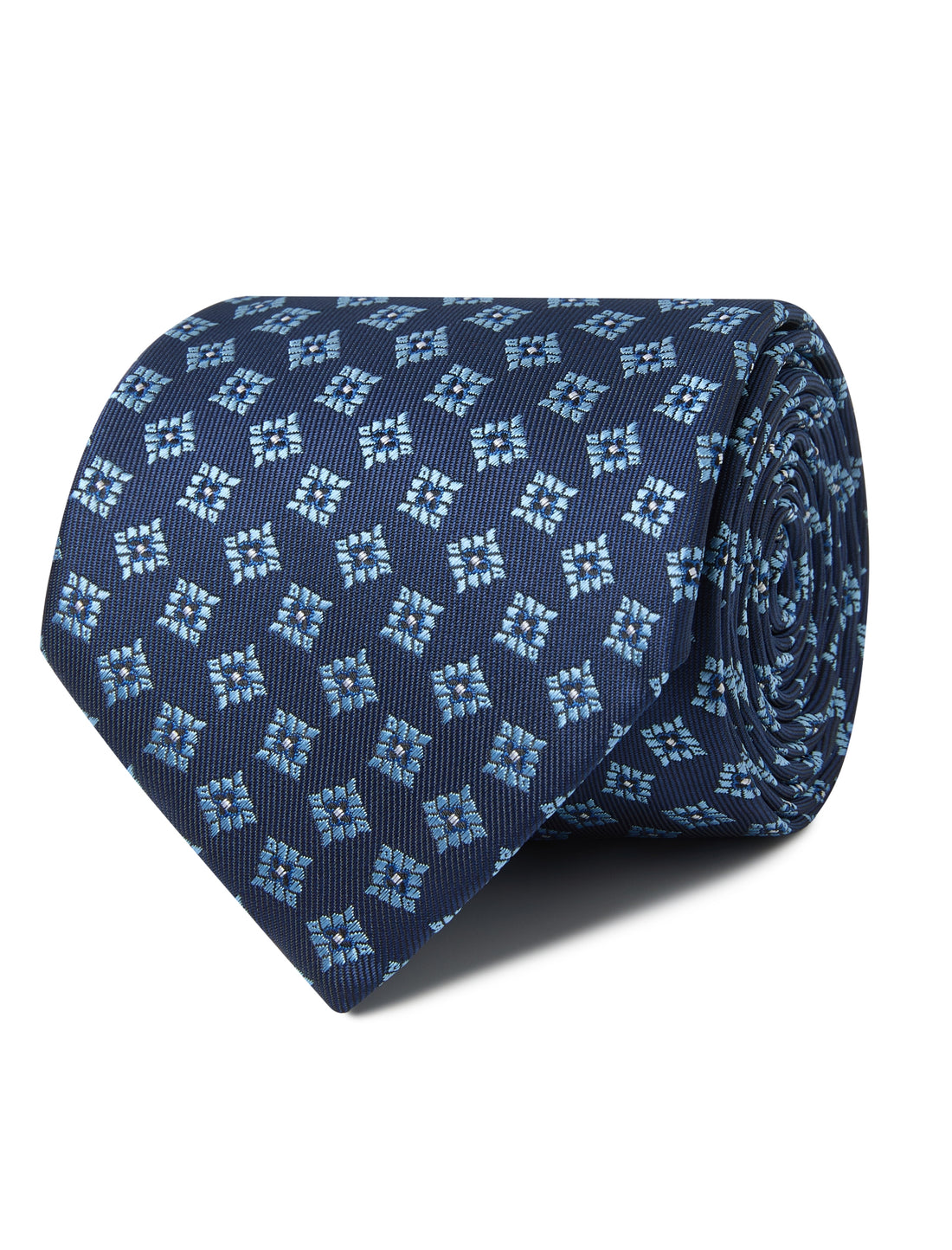 Bermuda Blue Necktie - blue pattern detail - OTAA
