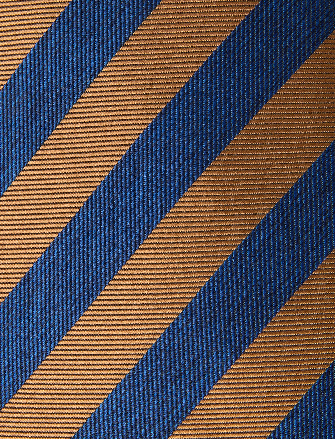 Honeywell Blue Stripe Necktie - knotted view, blue stripe - OTAA