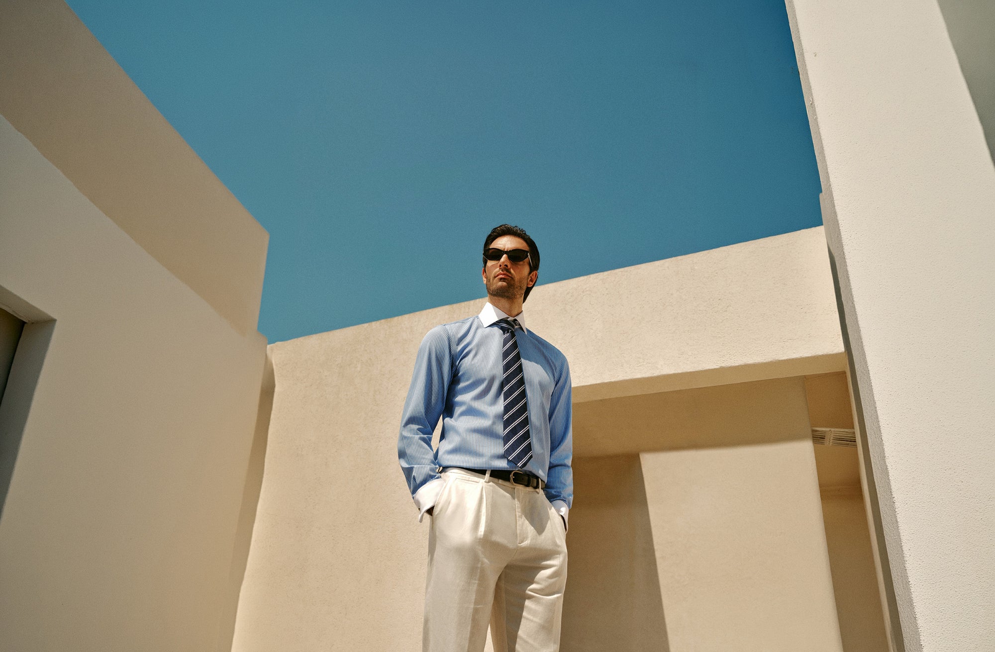 OTAA classic-fit shirt and necktie — SS26 Concrete Jungle