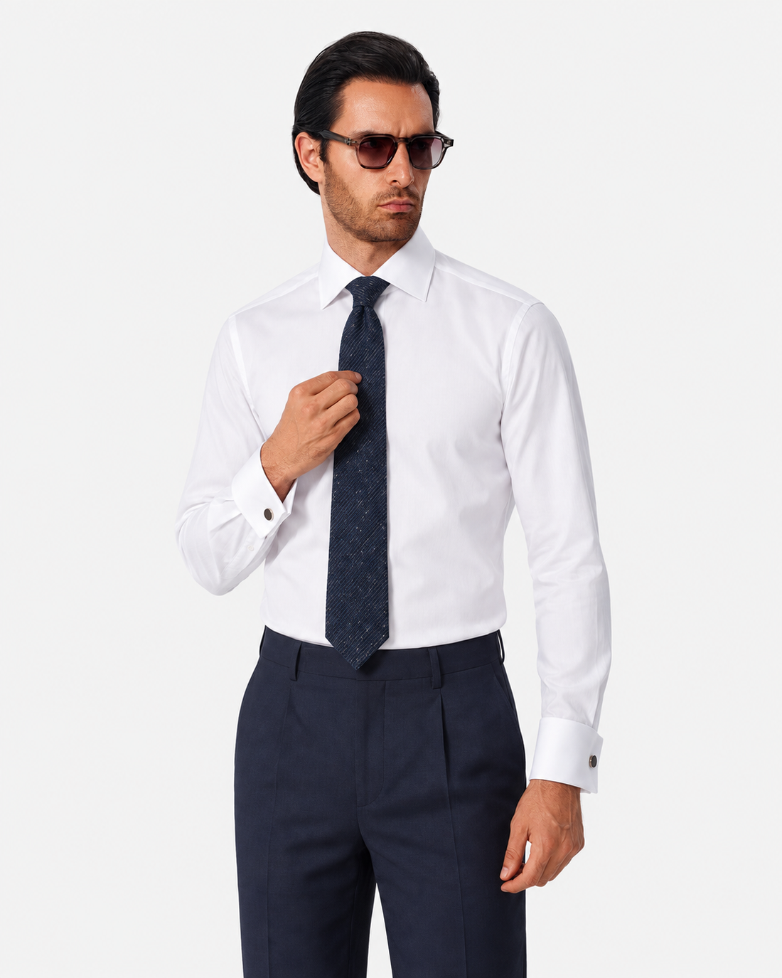 Windsor Royal White French Cuff Easy-Iron Twill Shirt