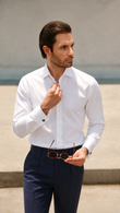 Windsor Royal White French Cuff Easy-Iron Twill Shirt