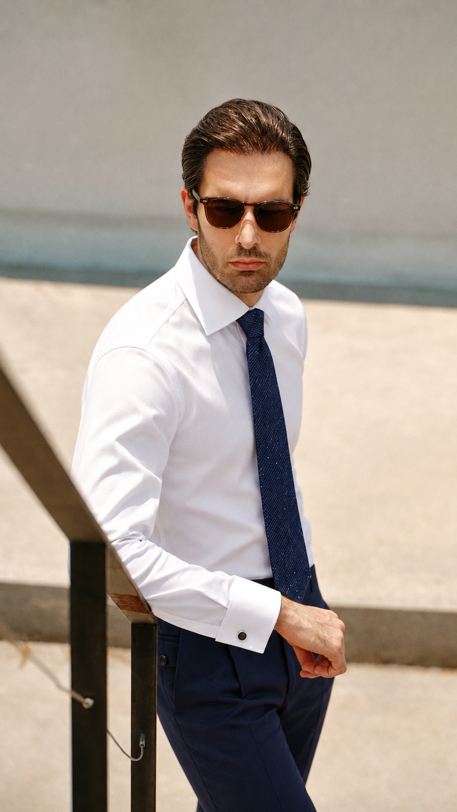 Windsor Royal White French Cuff Easy-Iron Twill Shirt