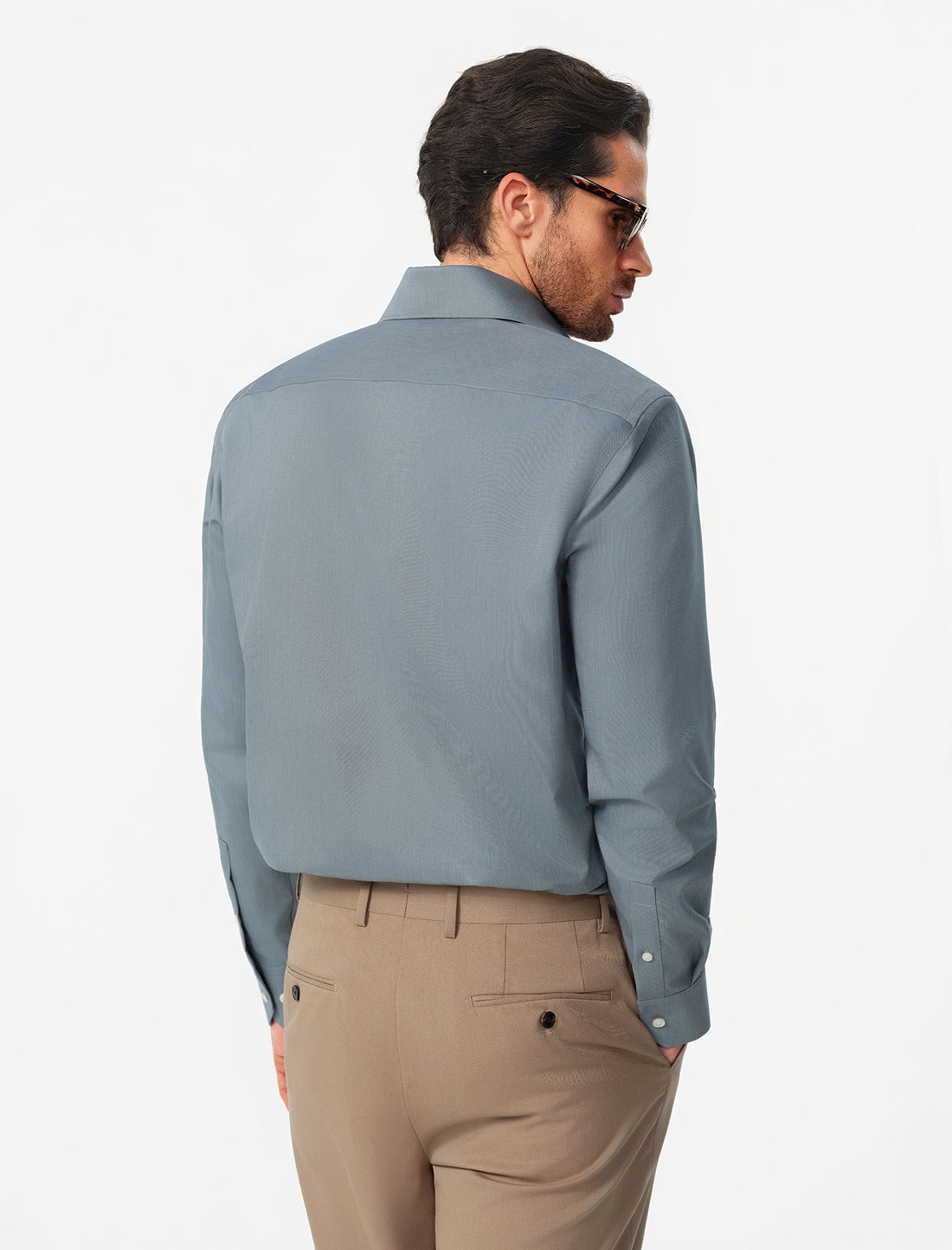 Sherwood Sage Easy-Iron Twill Shirt - sage green shirt additional view - OTAA