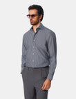 Marlowe Ivory Stripe Non-Iron Poplin Shirt - ivory stripe shirt additional view - OTAA